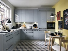 Grey high gloss kitchen units